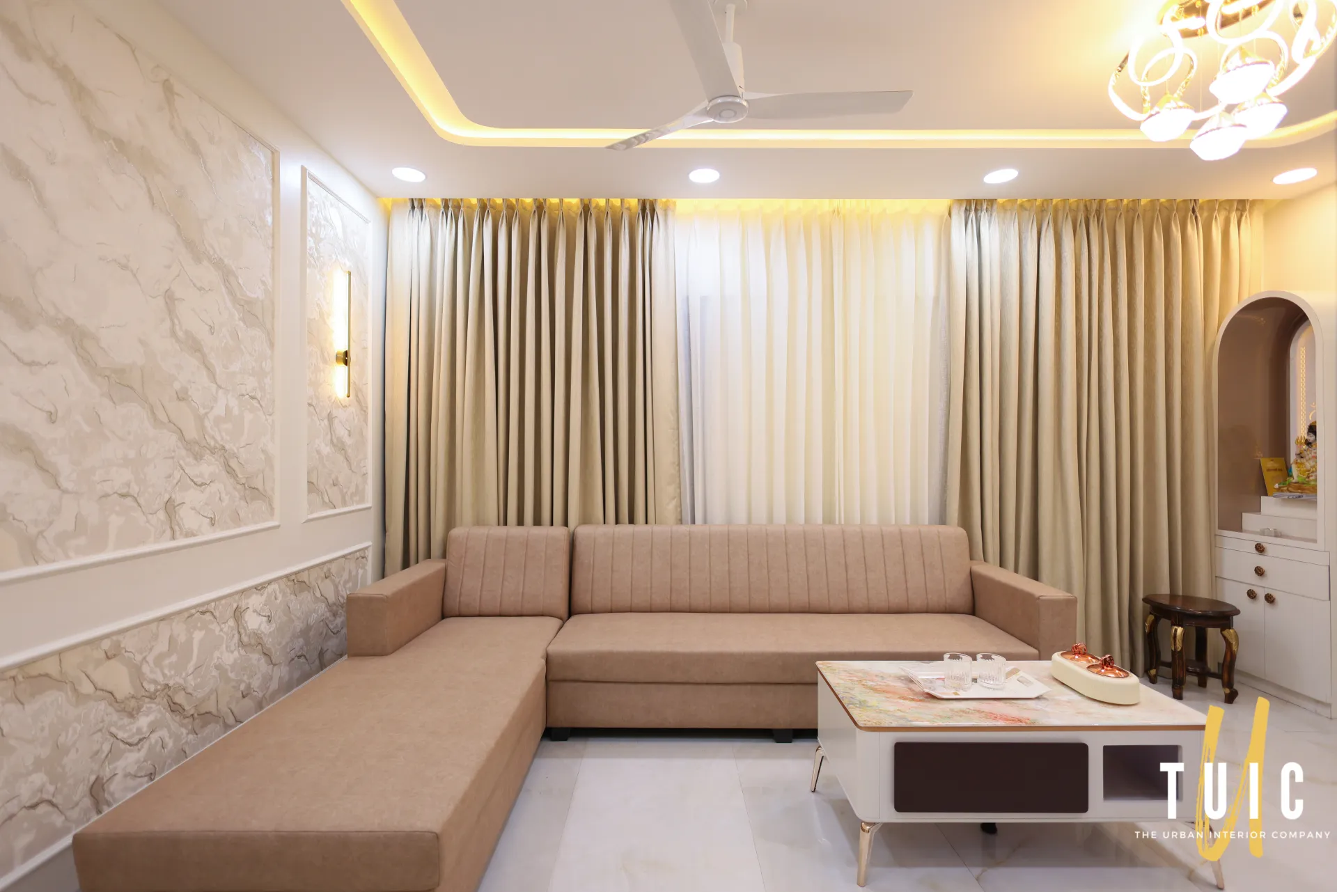 Living Room — Floral Wall Panels