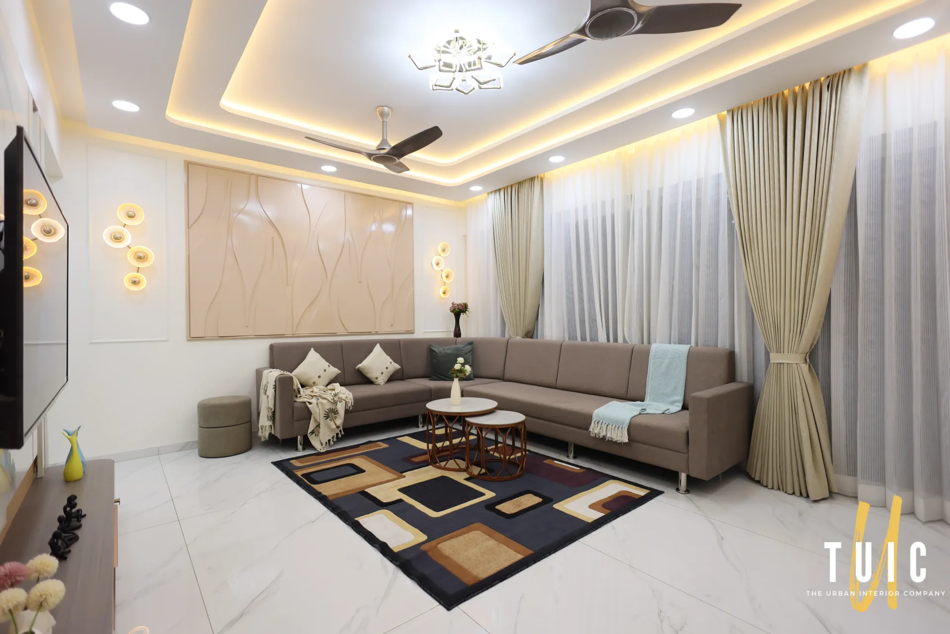 Living Room — Sculpted Wall Panel
